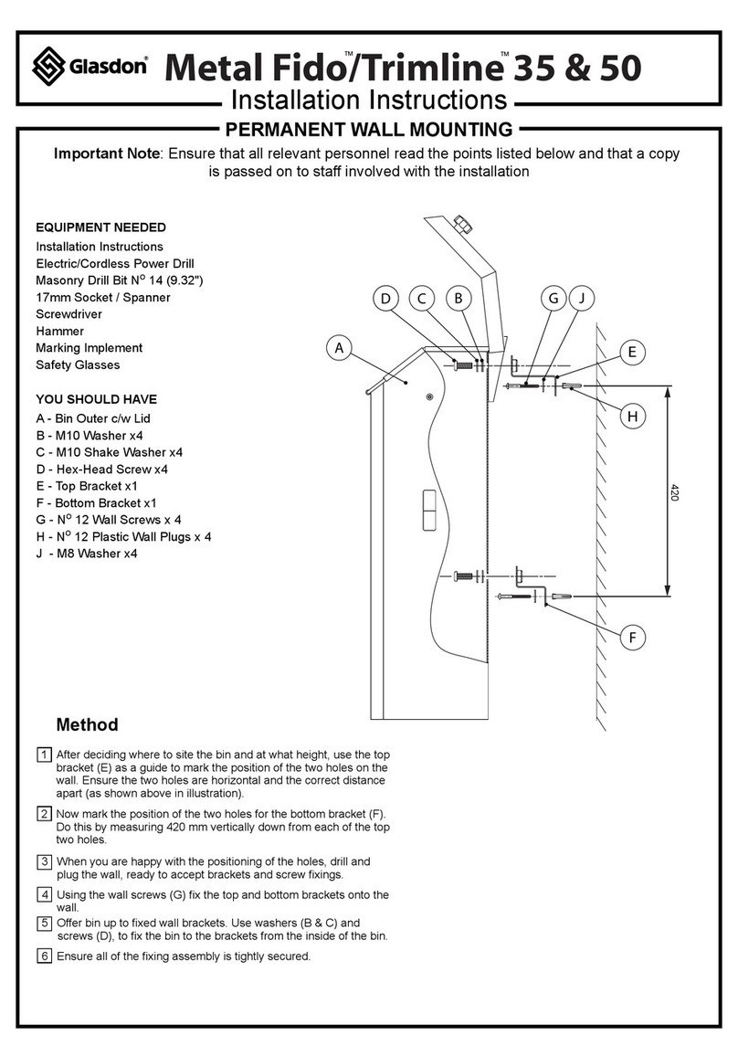 Glasdon Metal Fido 35 installation instructions