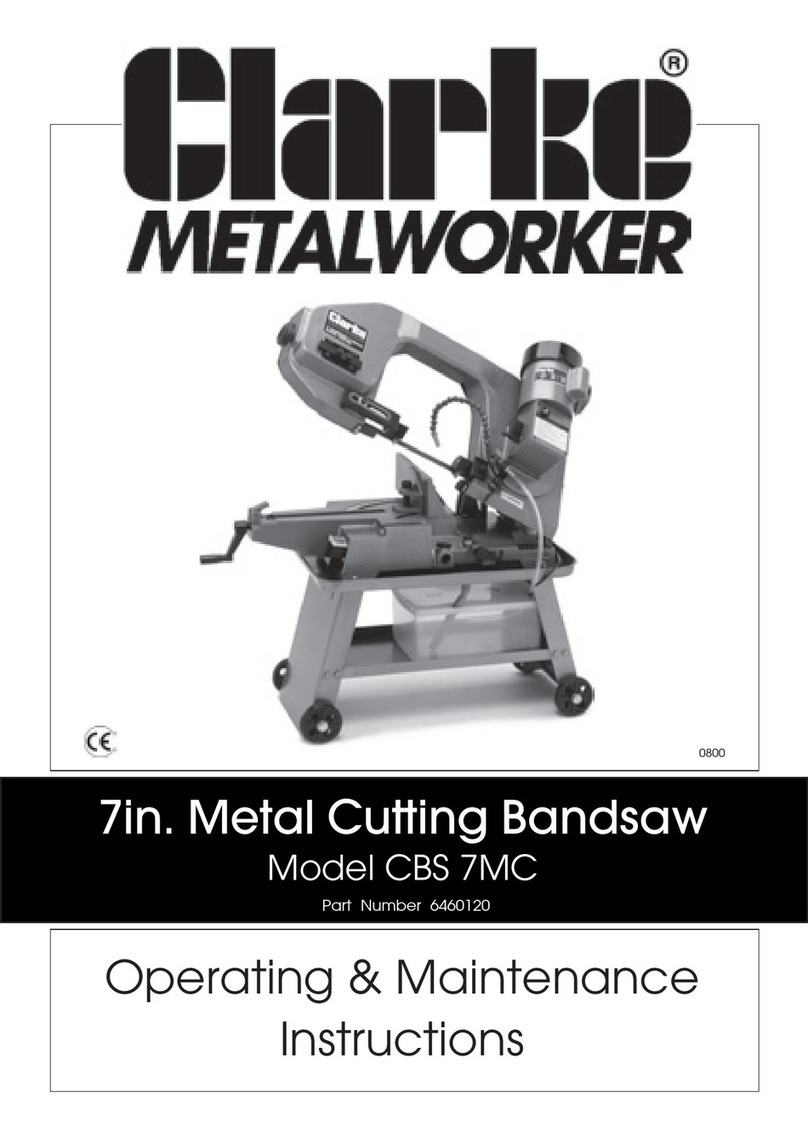 Clarke METALWORKER CBS 7MC Installation and operation manual