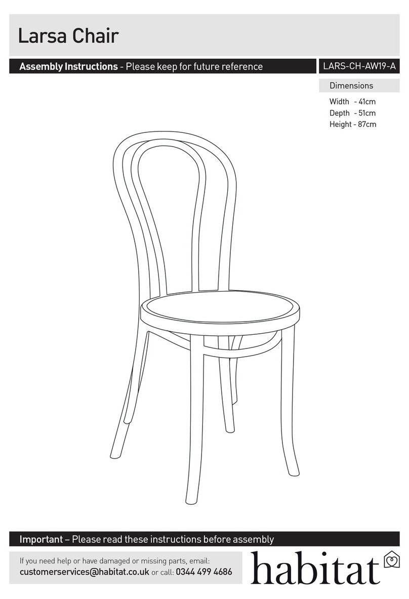 Habitat Larsa LARS-CH-AW19-A Assembly instructions Habitat Larsa LARS-CH-AW19-A Assembly instructions