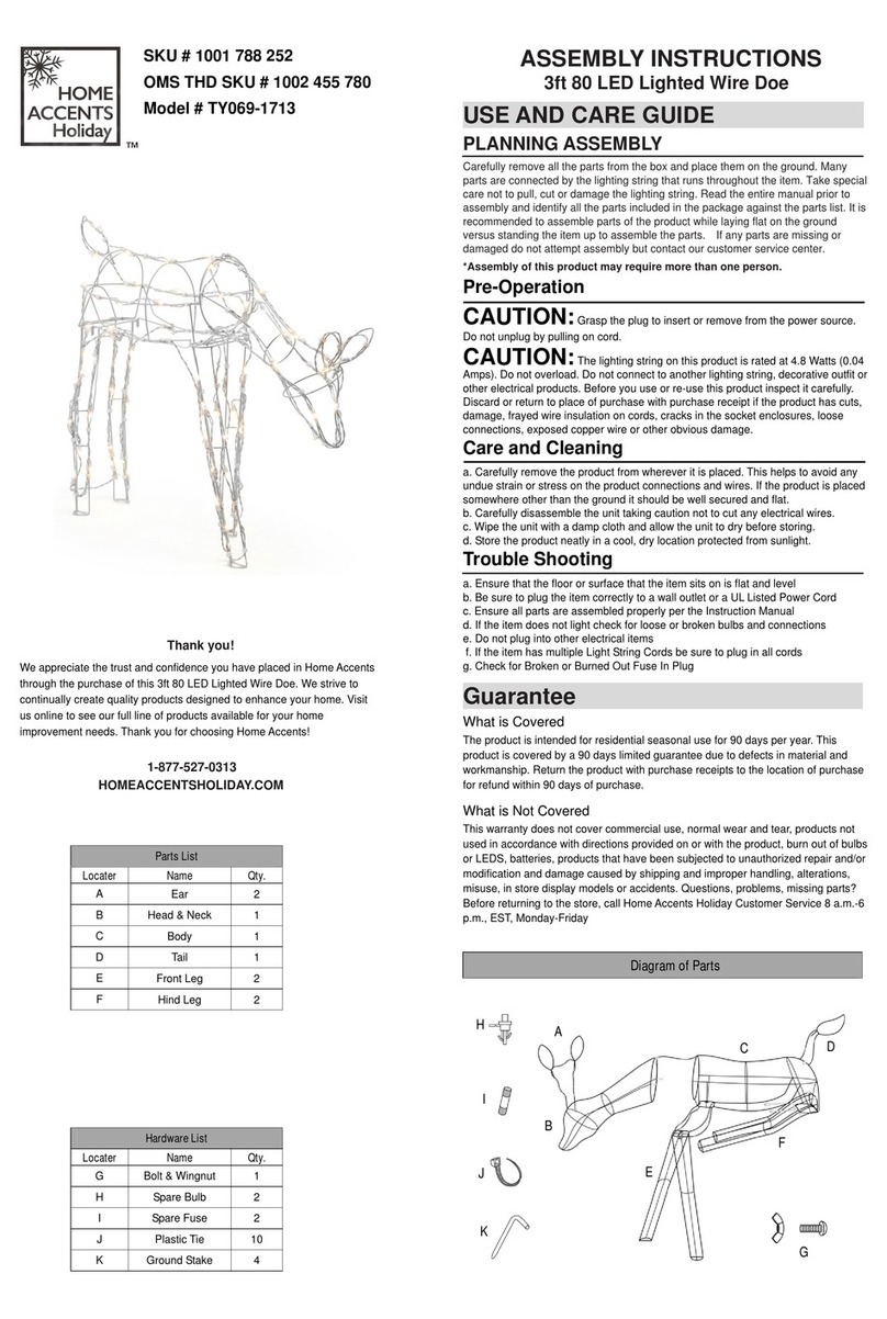 Home Accents Holiday TY069-1713 Assembly instructions Home Accents Holiday TY069-1713 Assembly instructions
