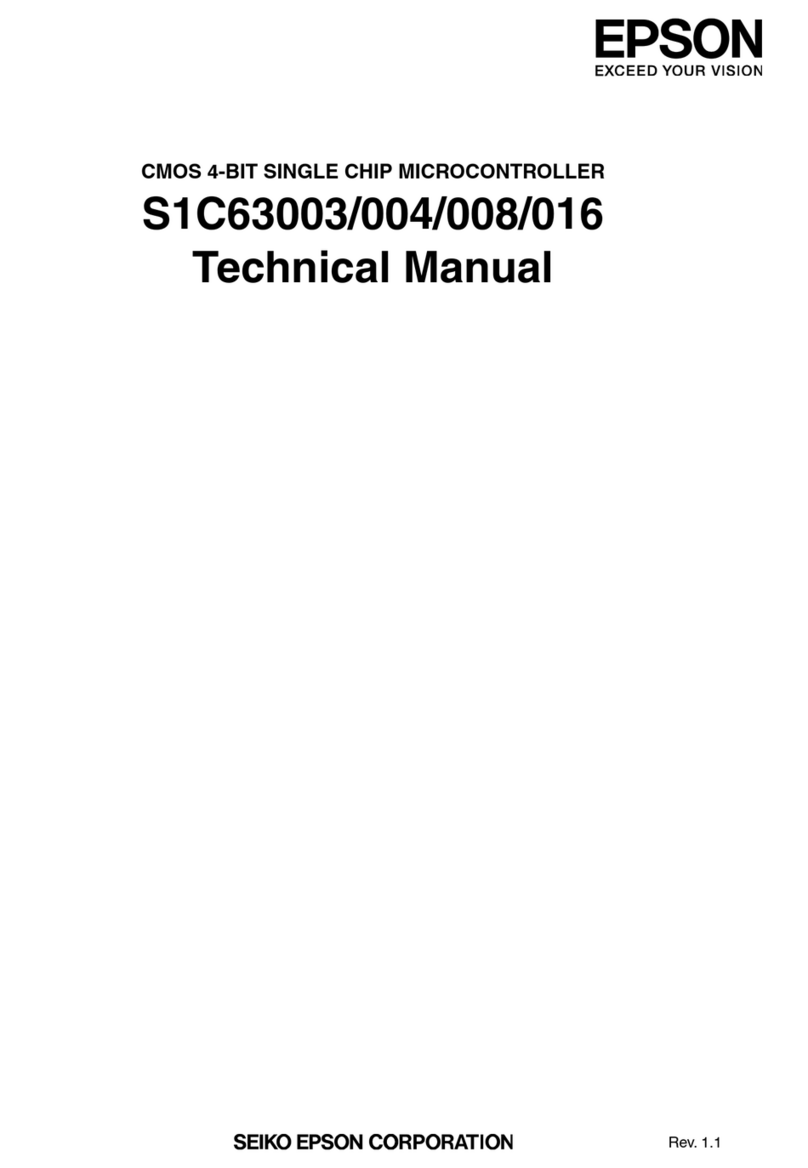 Epson S1C63003 Technical manual