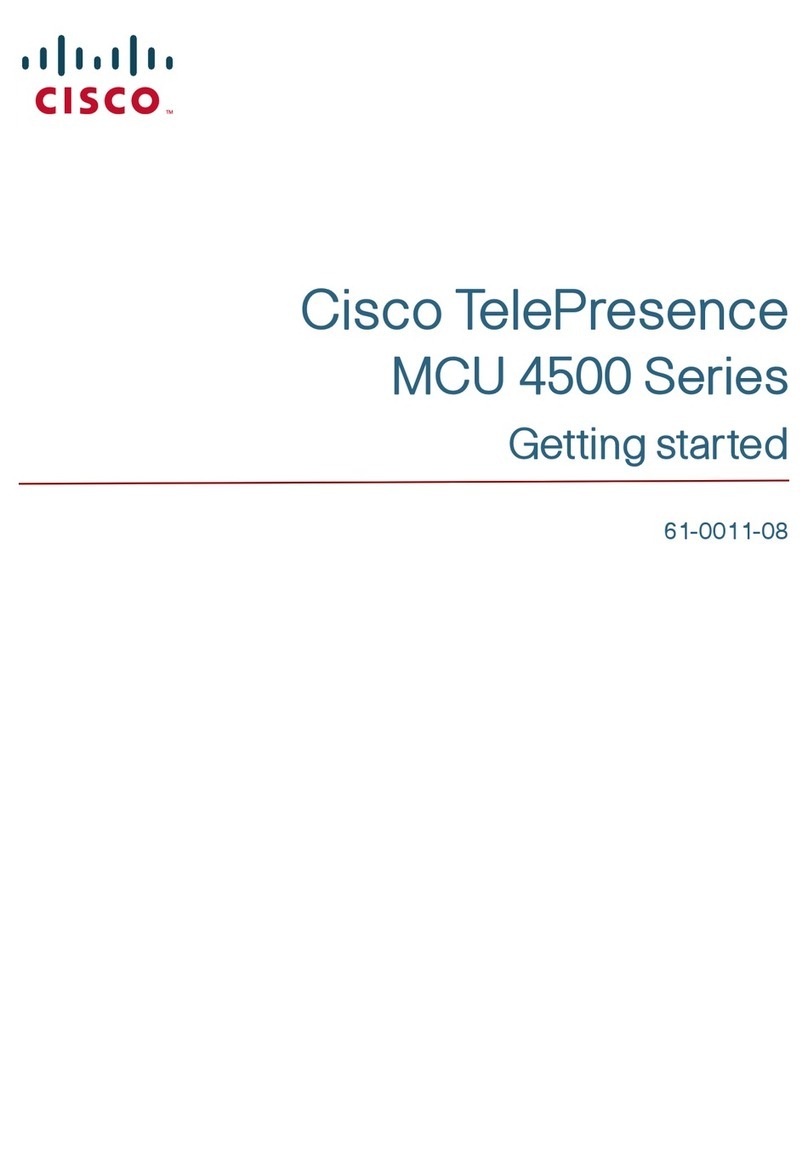 Cisco TelePresence MCU 4500 Series User manual Cisco TelePresence MCU 4500 Series User manual