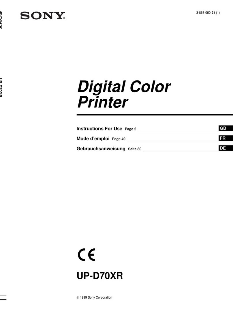 Sony UP-D70XR User manual