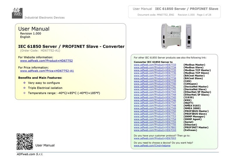 ADF Web HD67752-A1 user manual