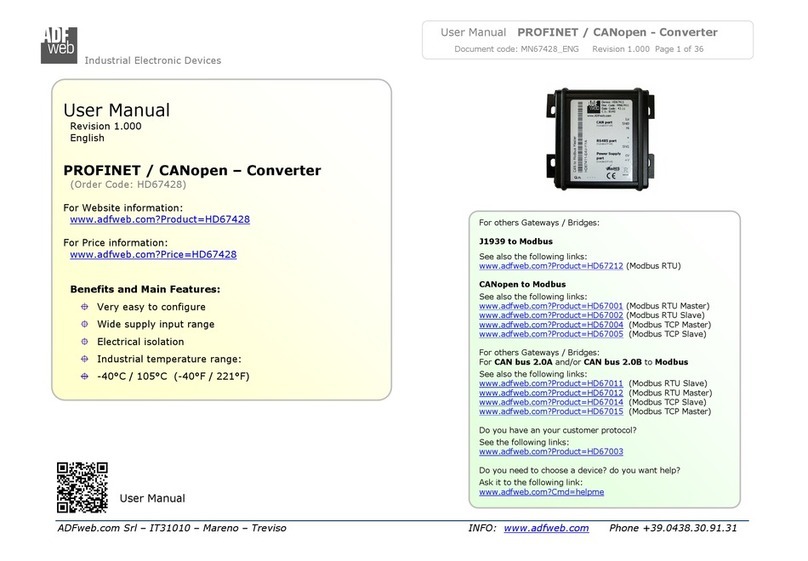 ADF Web HD67428 user manual