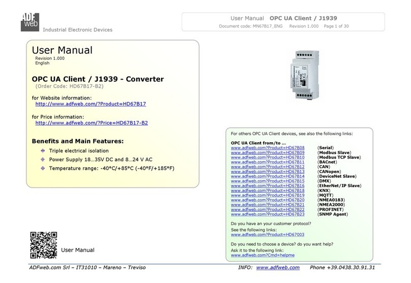 ADF Web HD67B17-B2 User manual