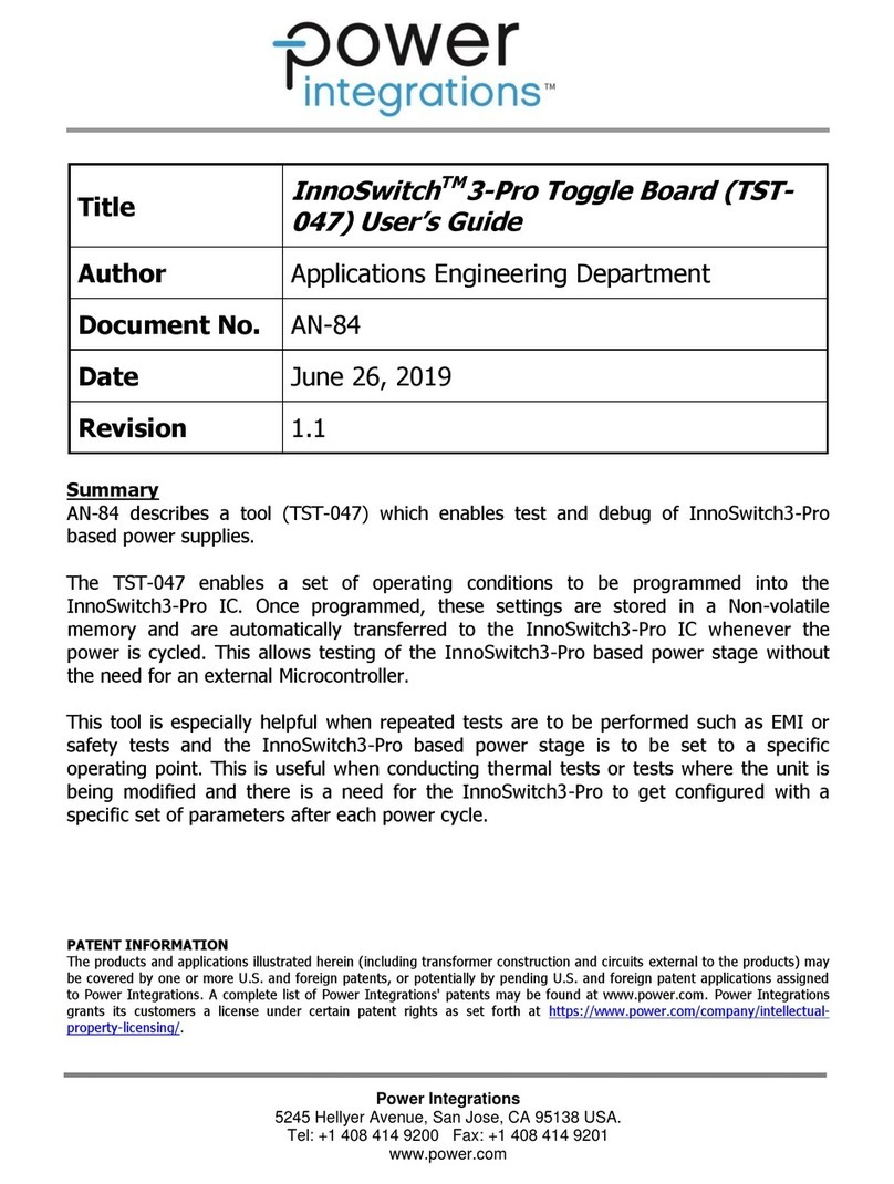 Power integrations InnoSwitch 3-Pro Toggle Board User manual