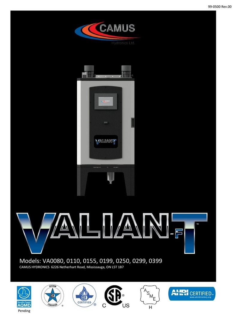 Camus Hydronics Valiant FT VA0080 manual