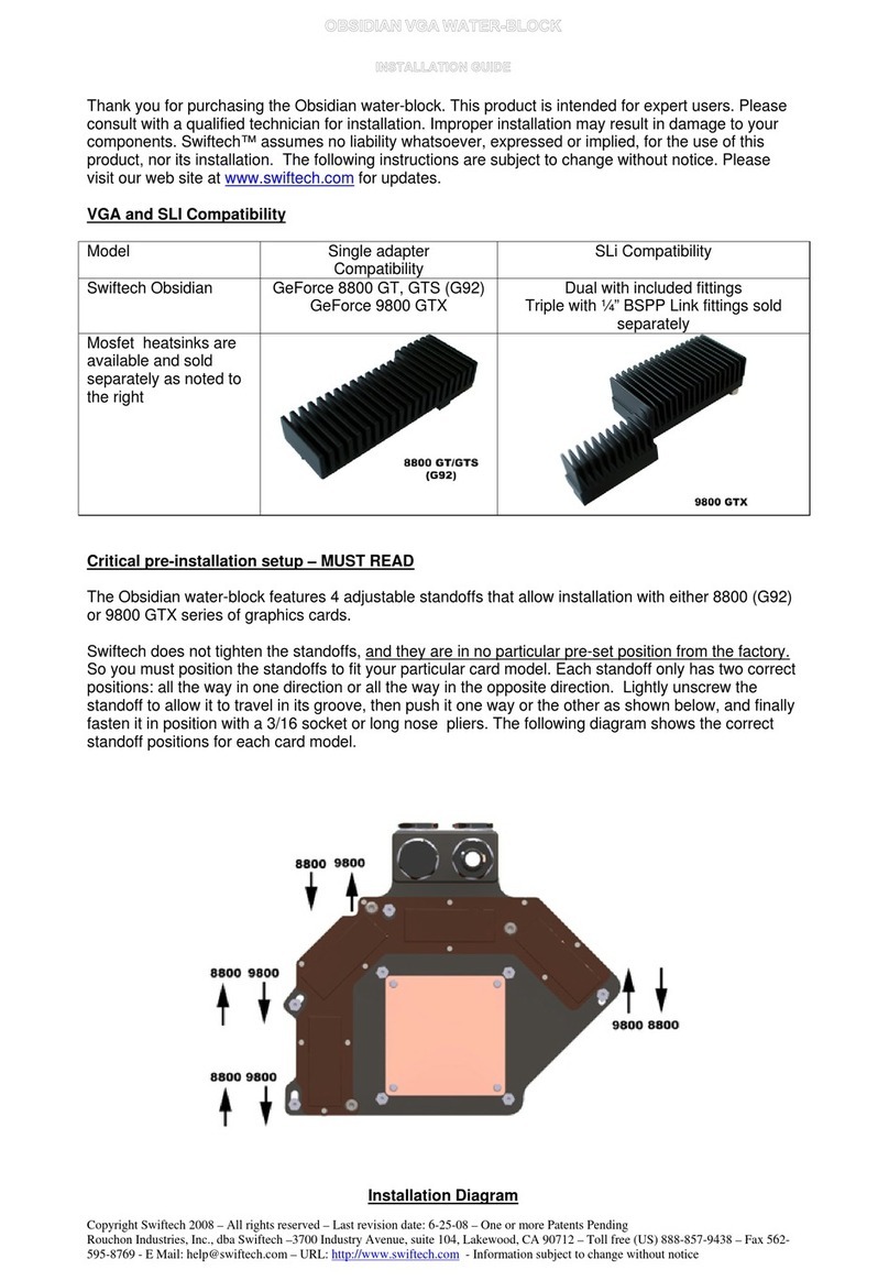 swiftech Obsidian User manual