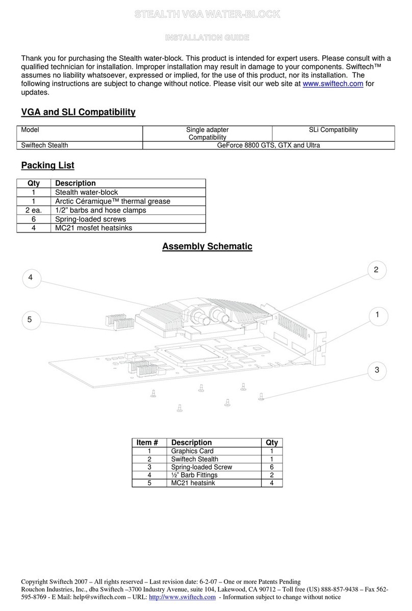 swiftech Stealth User manual