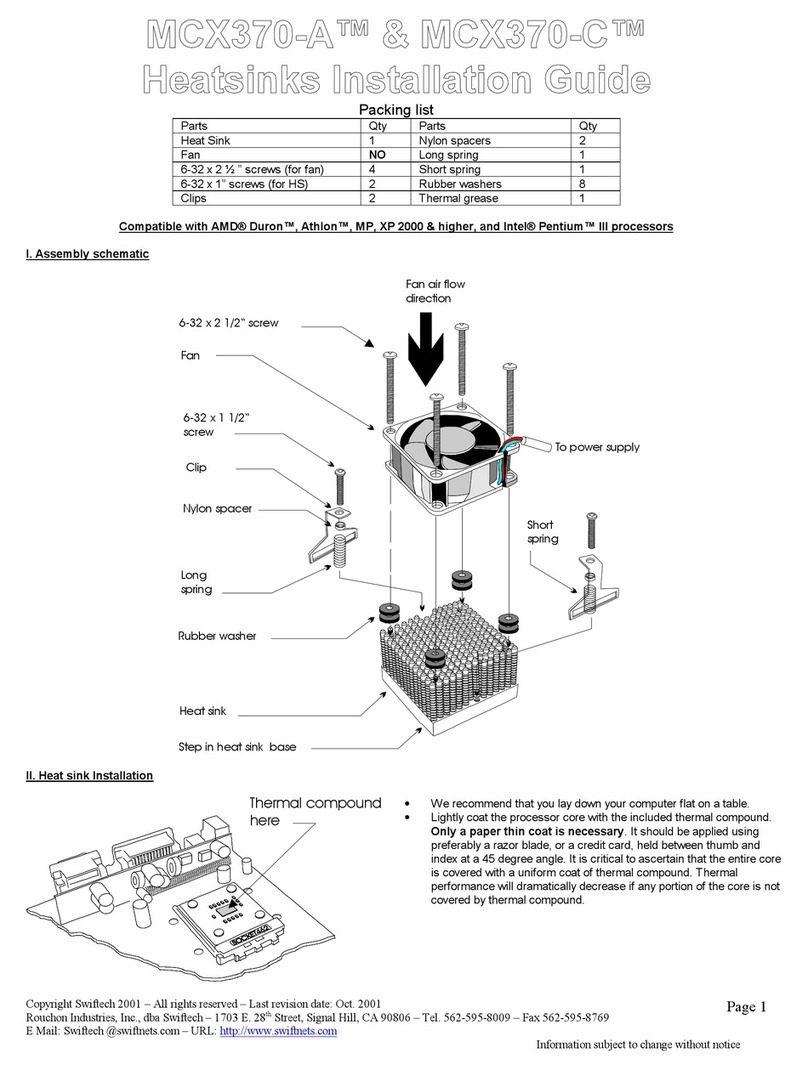 swiftech MCX370-A User manual