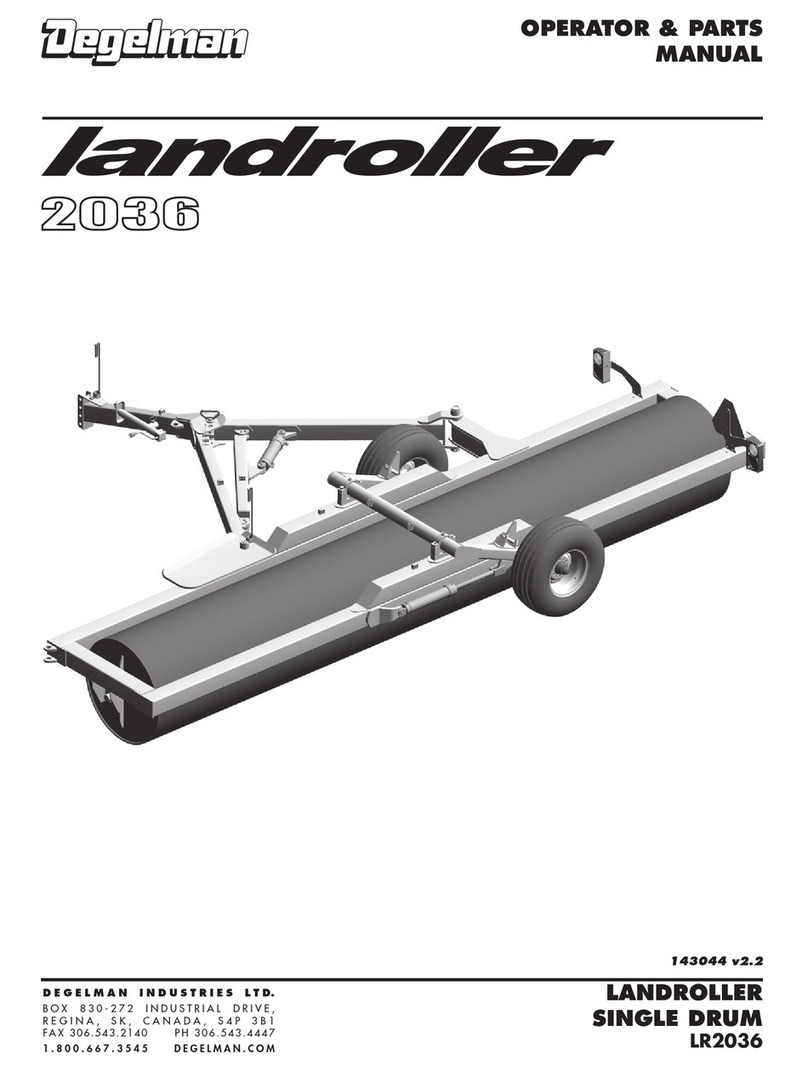 Degelman Landroller Operator's & parts manual