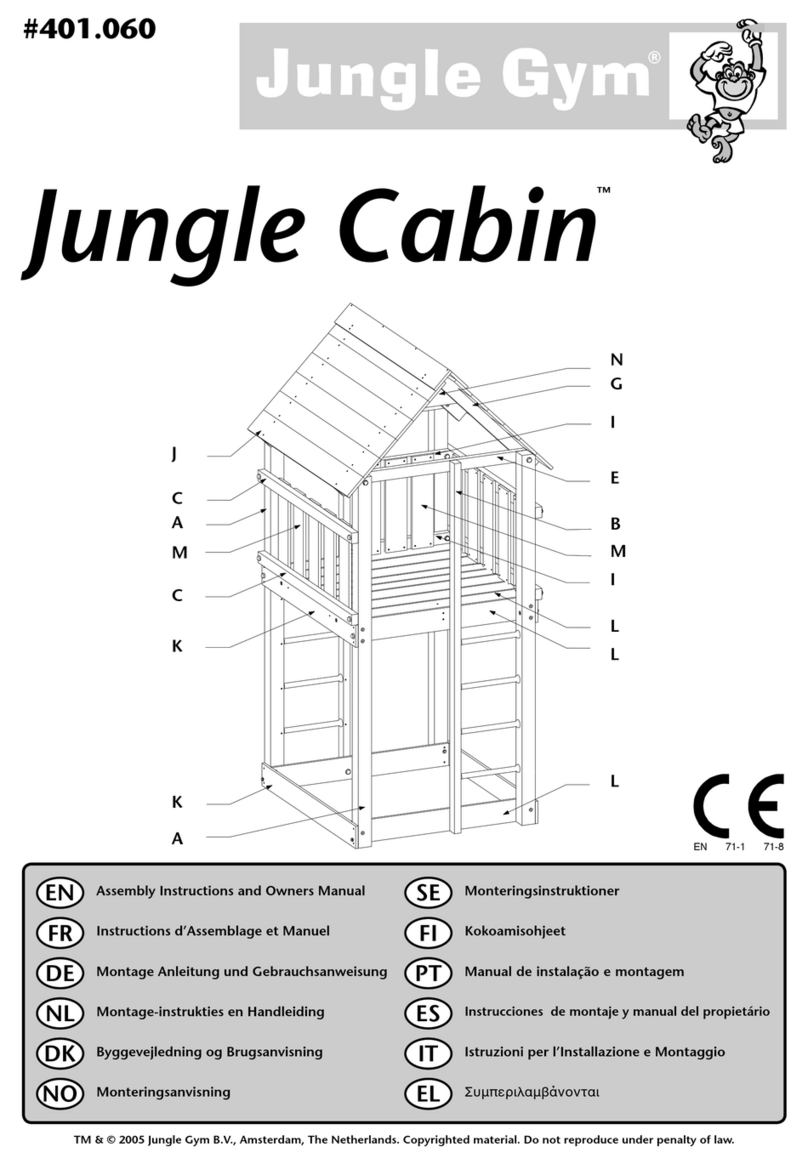 Jungle Gym Jungle Cabin Assembly instructions and owner's manual Jungle Gym Jungle Cabin Assembly instructions and owner's manual
