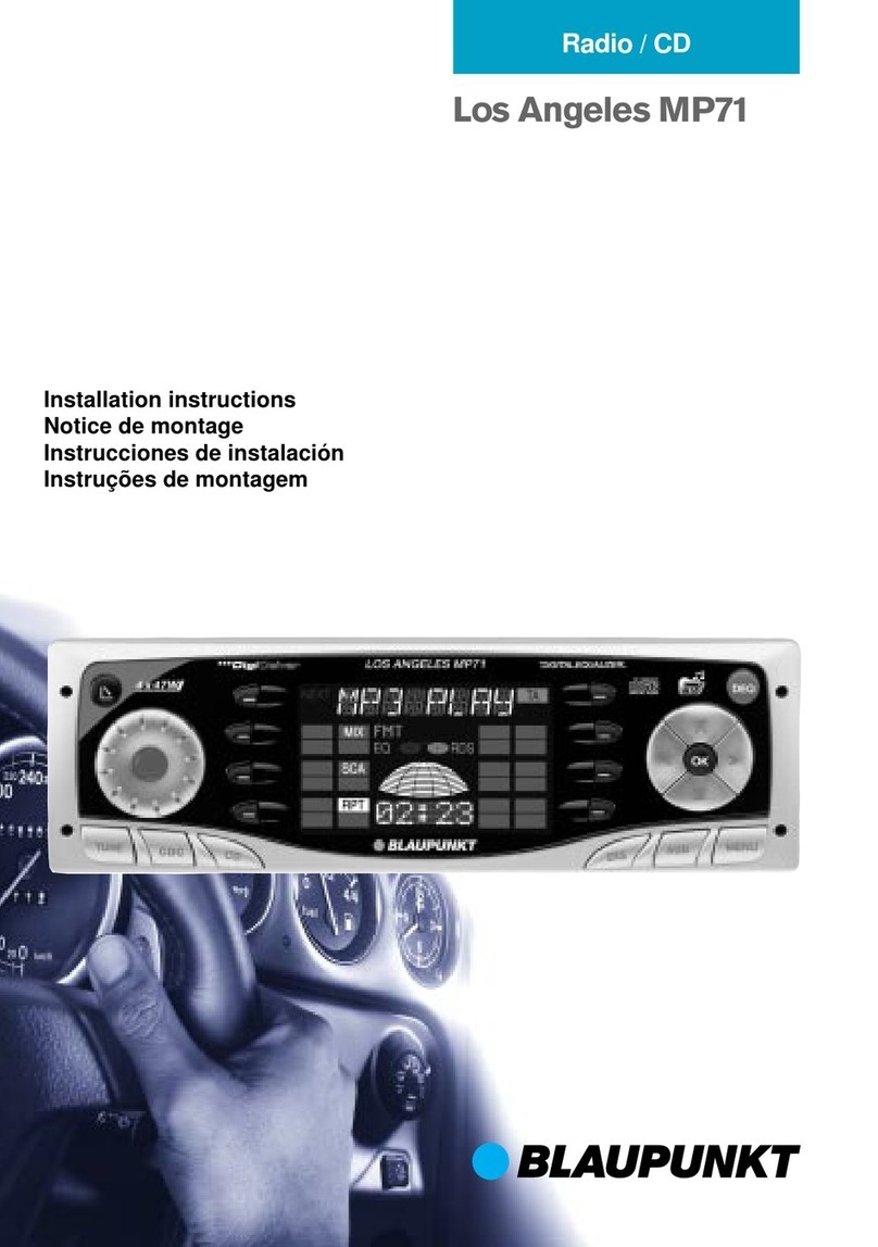 Blaupunkt LOS ANGELES MP71 installation instructions