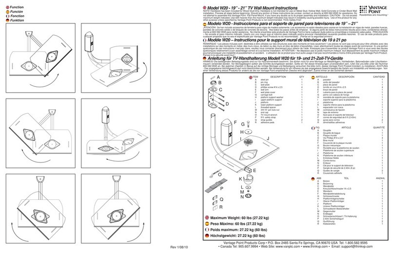 Vantage Point Products W20 instructions