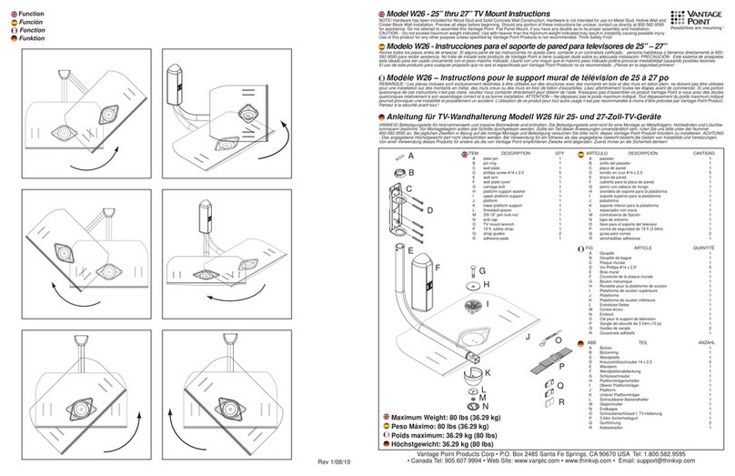 Vantage Point Products W26 instructions