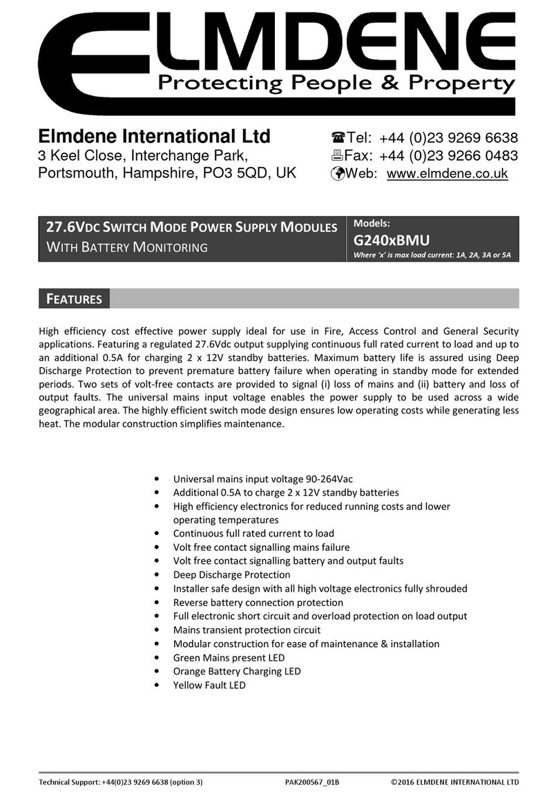 Elmdene G240 BMU Series User manual