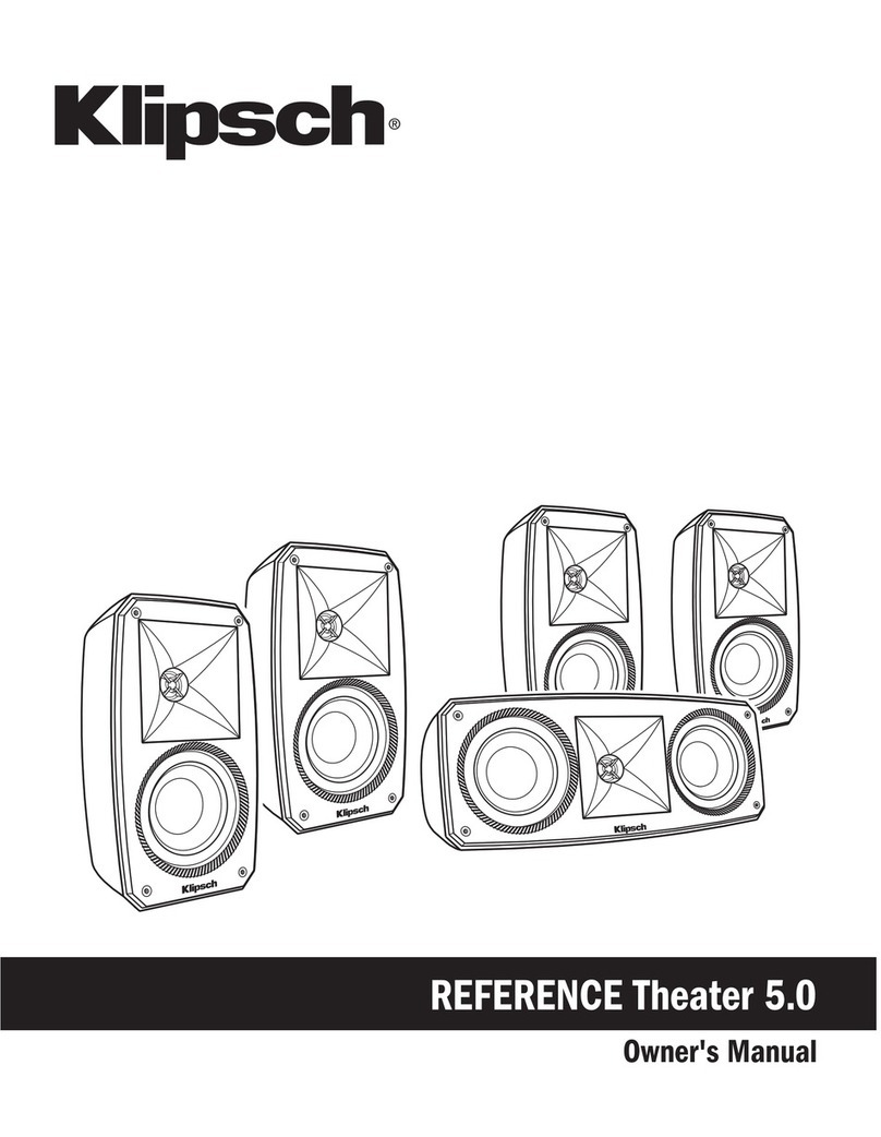 Klipsch REFERENCE Theater 5.0 owner's manual