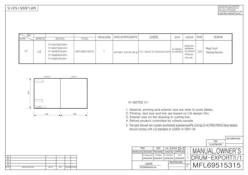 LG F H/1 4 G6/G7 T/Q D(N)(W)(0-9)(H) User manual