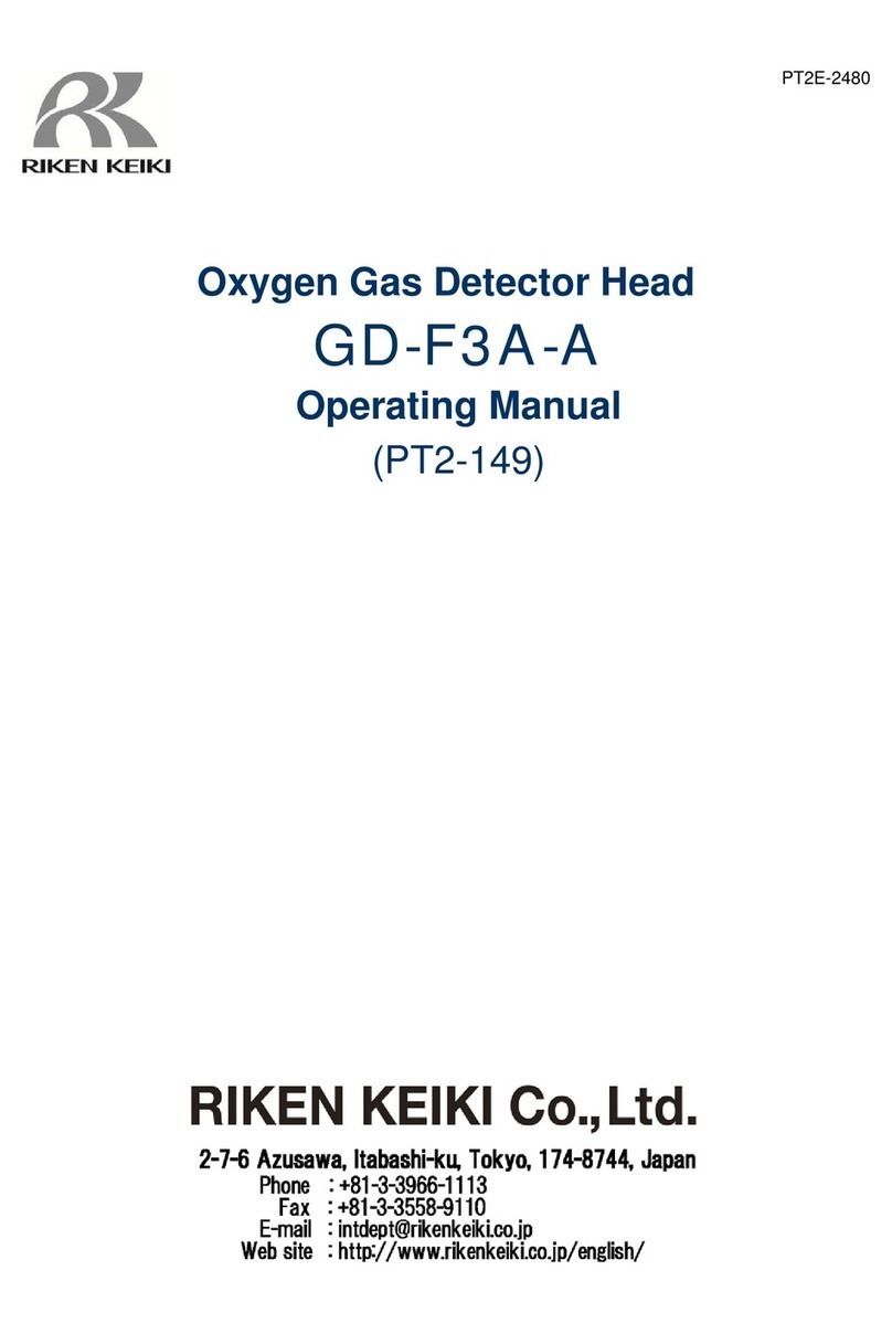 Riken Keiki GD-F3A-A operating manual Riken Keiki GD-F3A-A operating manual