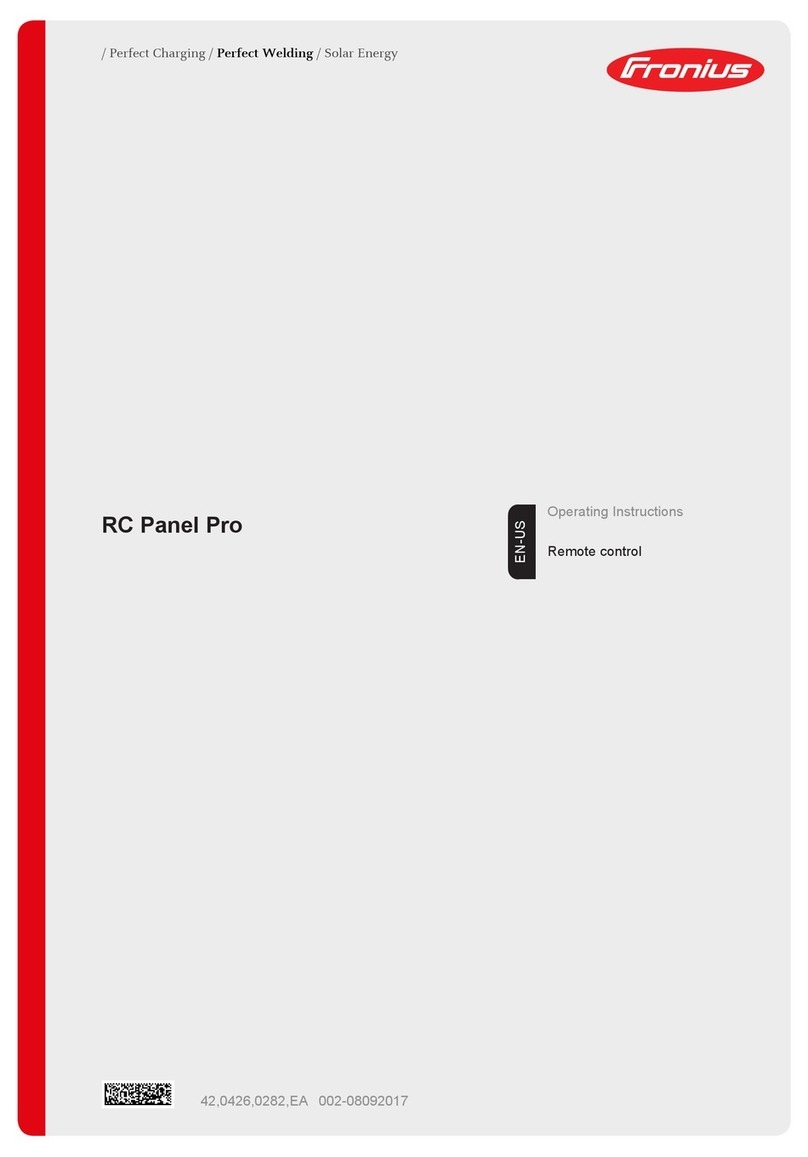 FRO­NIUS RC Panel Pro operating instructions