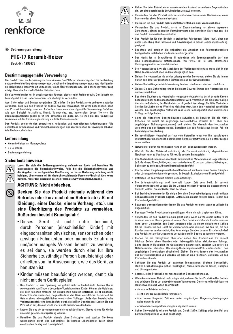 Renkforce PTC-17 operating instructions Renkforce PTC-17 operating instructions