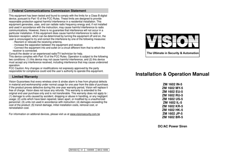 Vision ZM 1602 IN-5 User manual Vision ZM 1602 IN-5 User manual