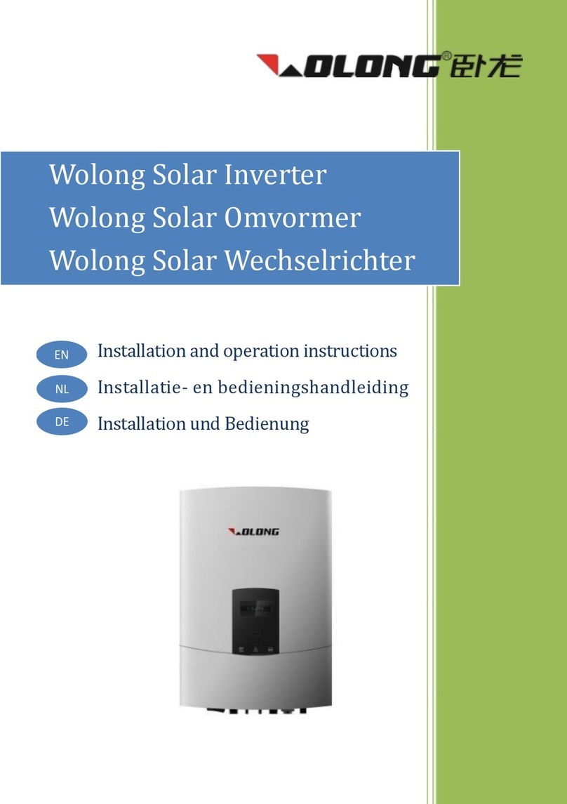 WOLONG WL-1.5KS Installation and operation instructions