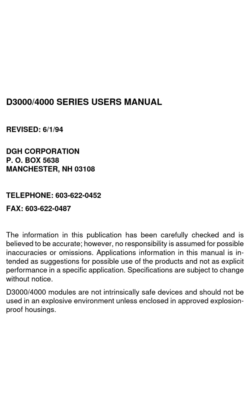 DGH D3000 Series user manual