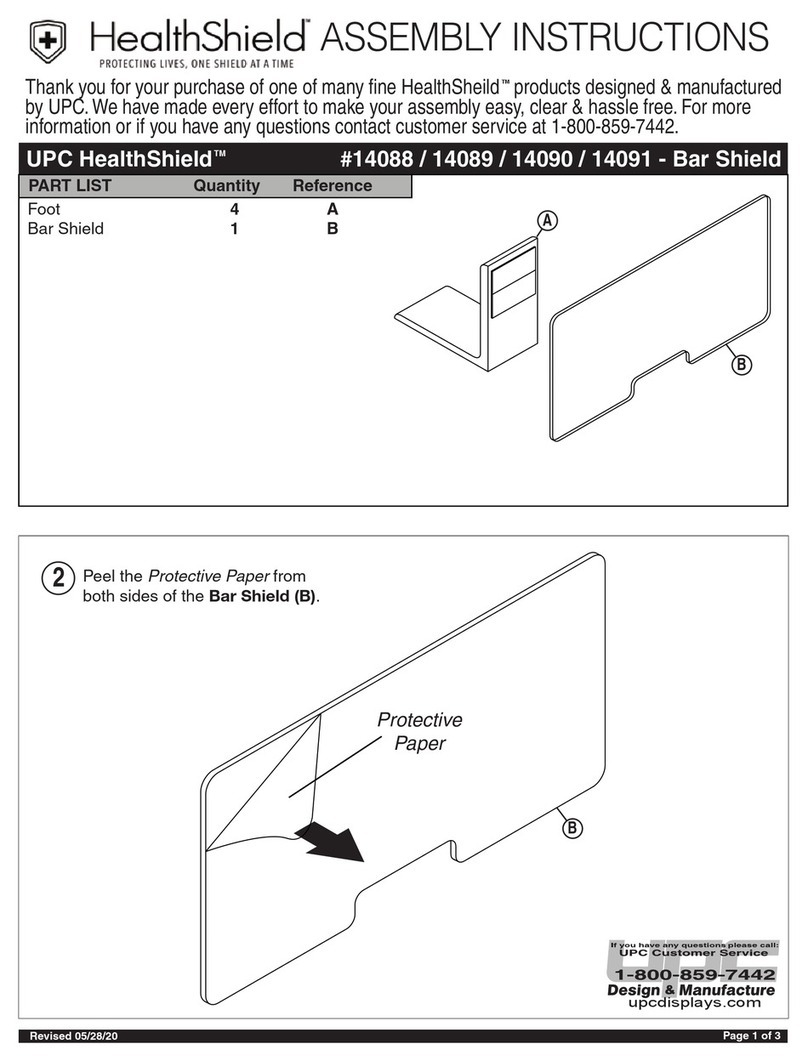 UPC Health Shield 14088 Assembly instructions UPC Health Shield 14088 Assembly instructions