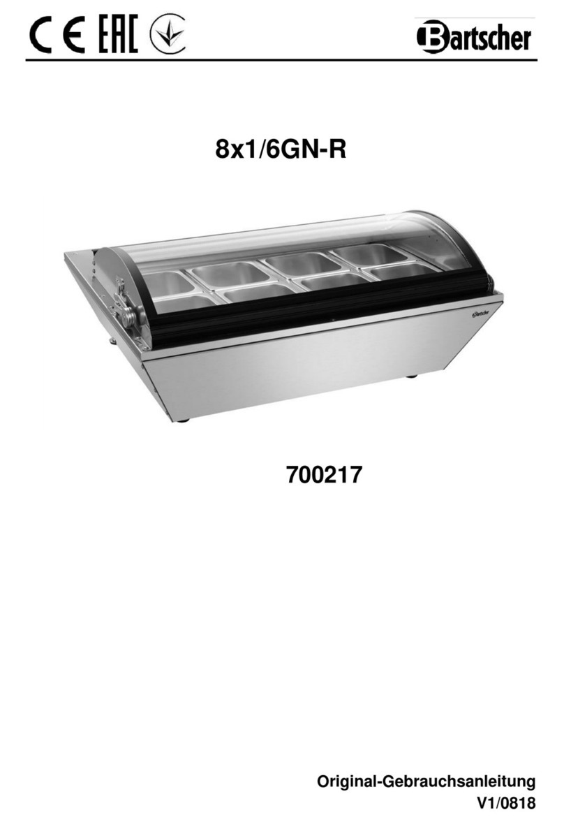 Bartscher Hot display unit 8x1/6GN-R instruction manual