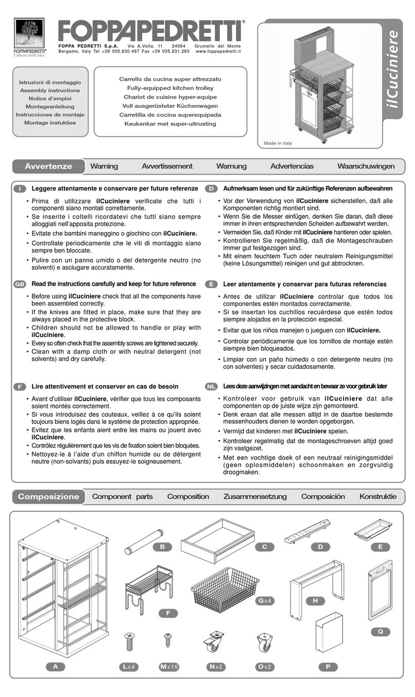 Foppapedretti ilCuciniere 03 06 Assembly instructions