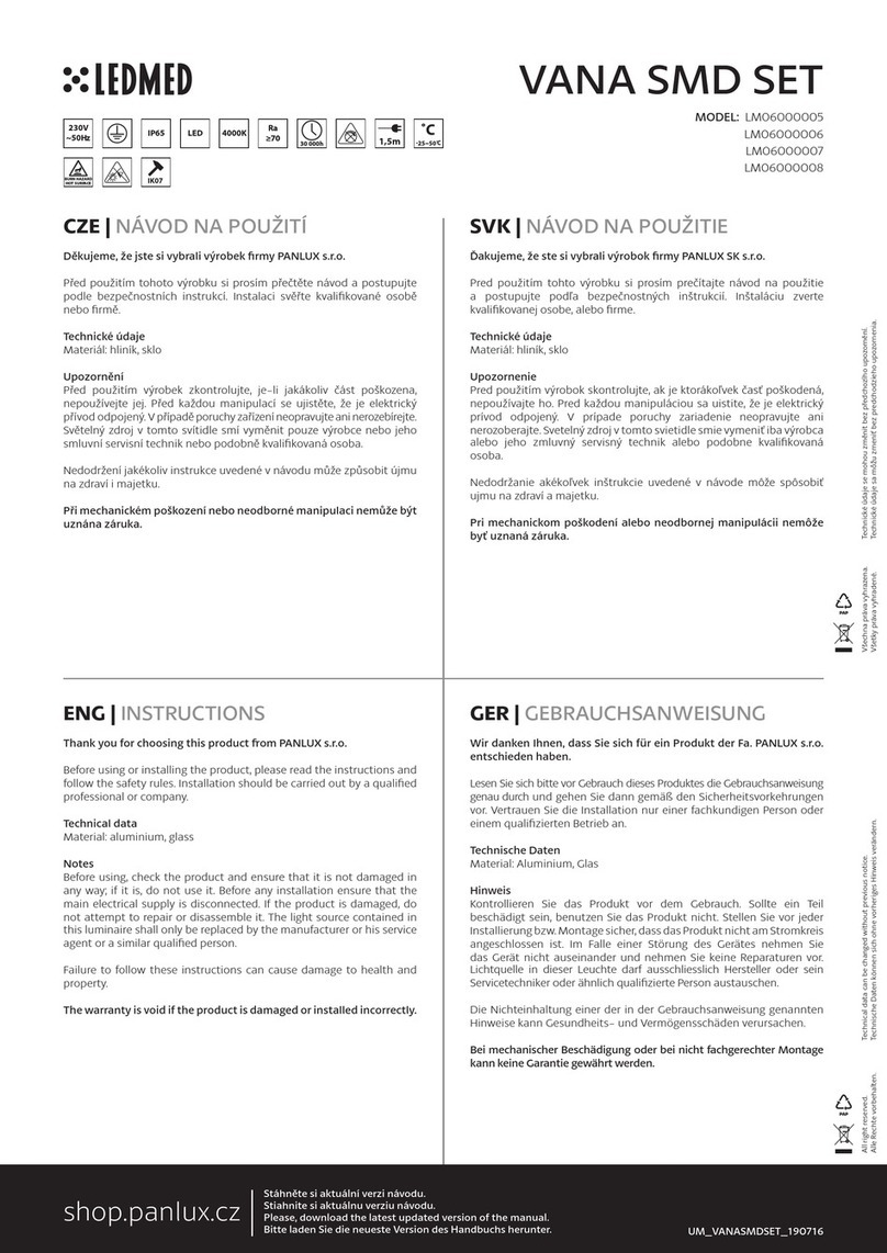 Panlux LEDMED LM06000005 User manual