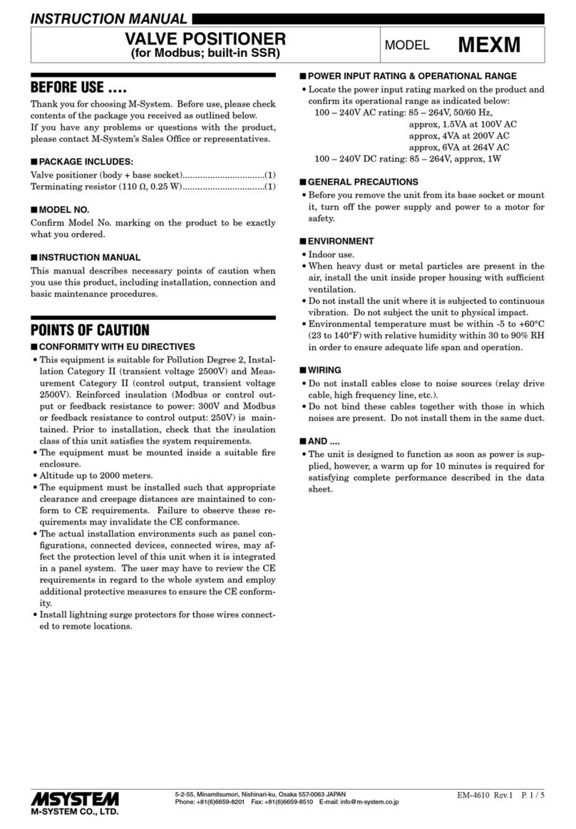 M-system MEXM instruction manual
