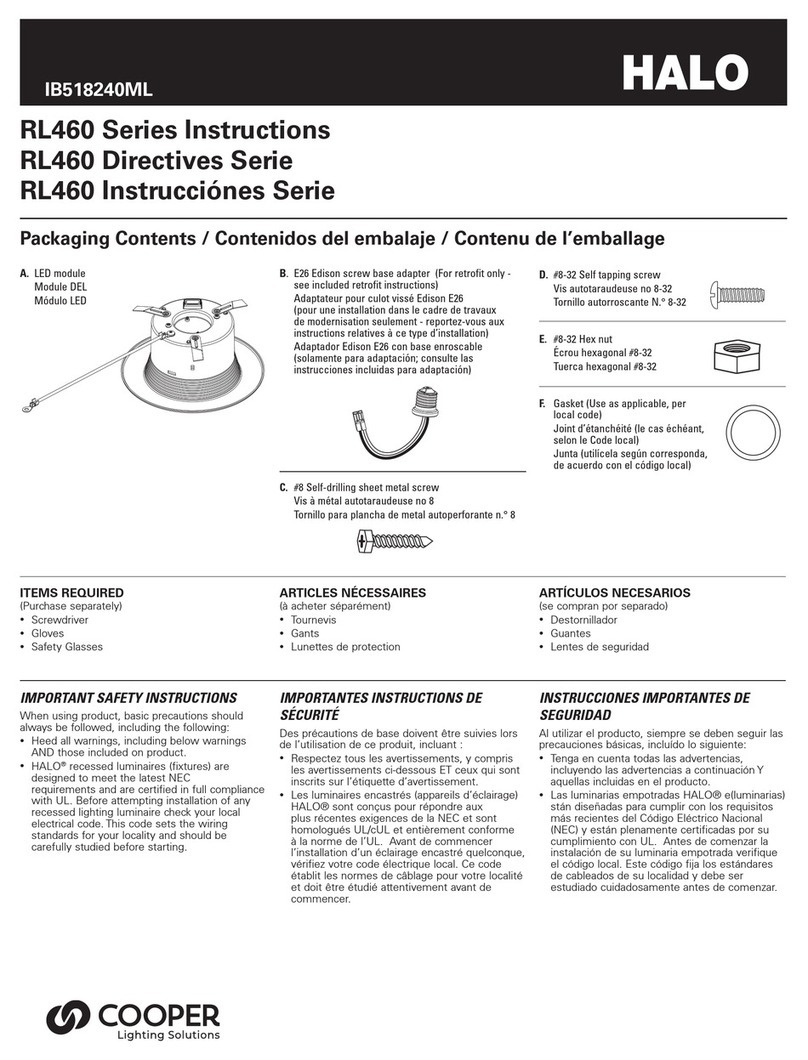 Cooper HALO RL460 Series instructions