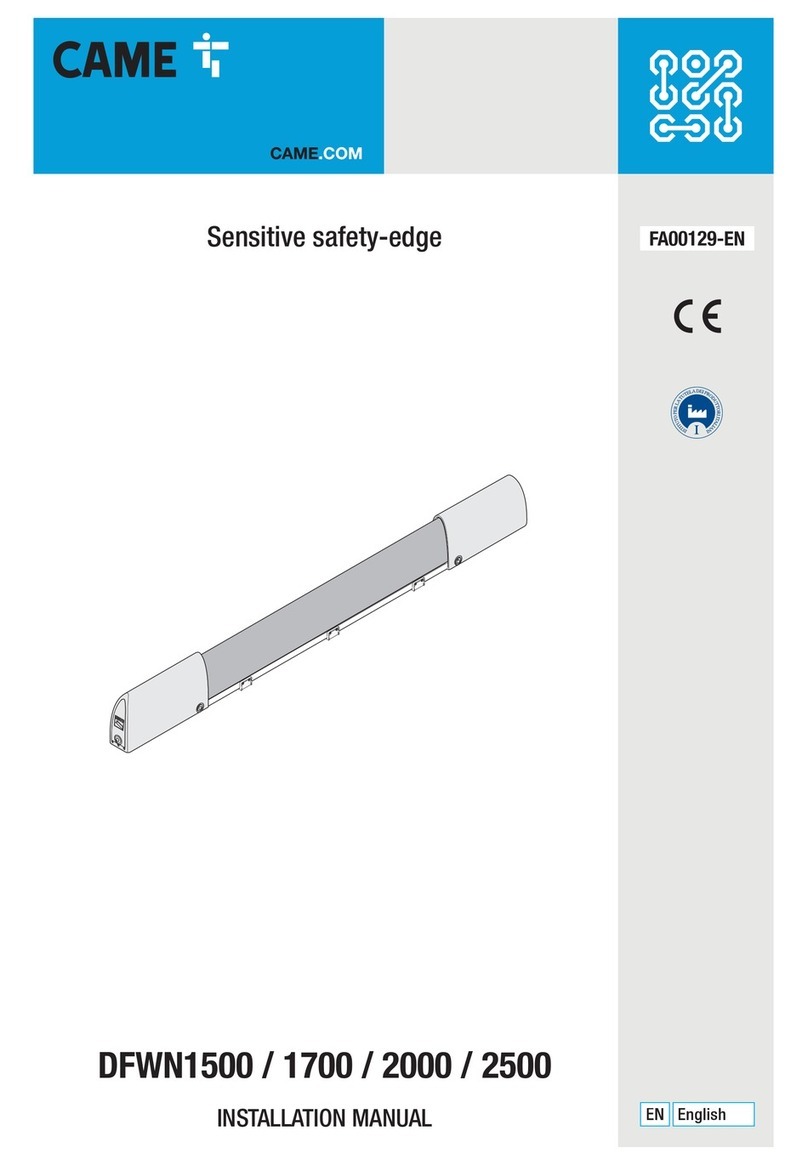 CAME DFWN1500 installation manual