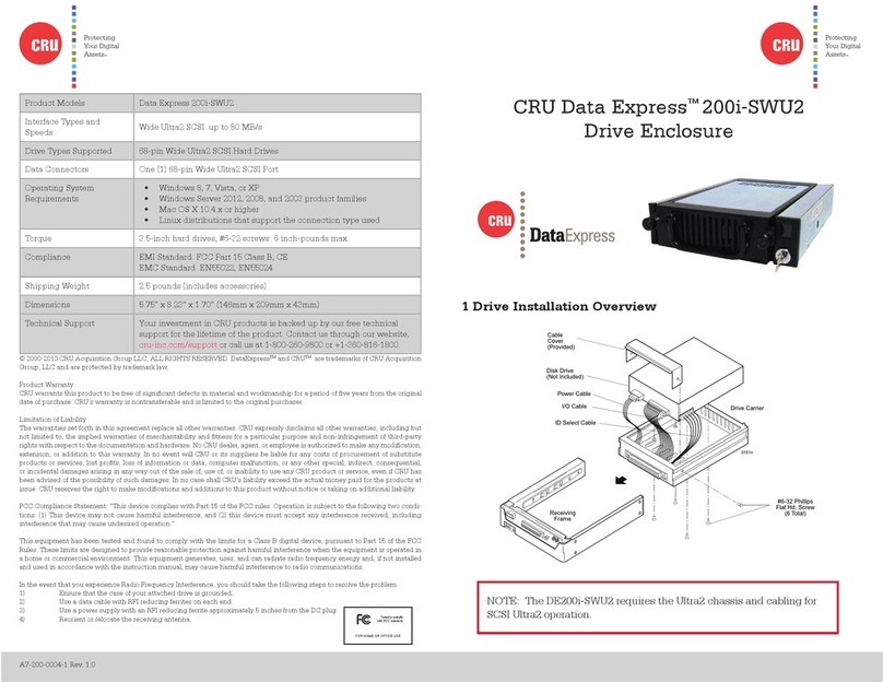 CRU Data Express 200i-SWU2 User manual