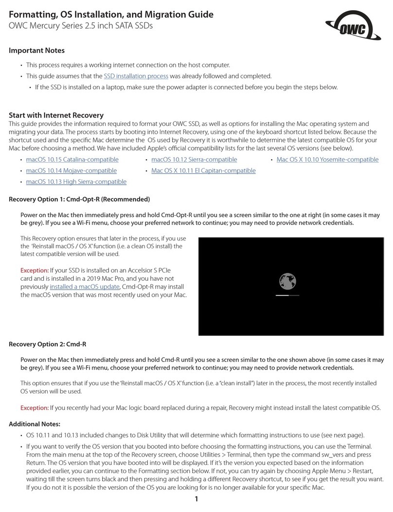 OWC Mercury Series Formatting, OS Installation, and Migration Guide