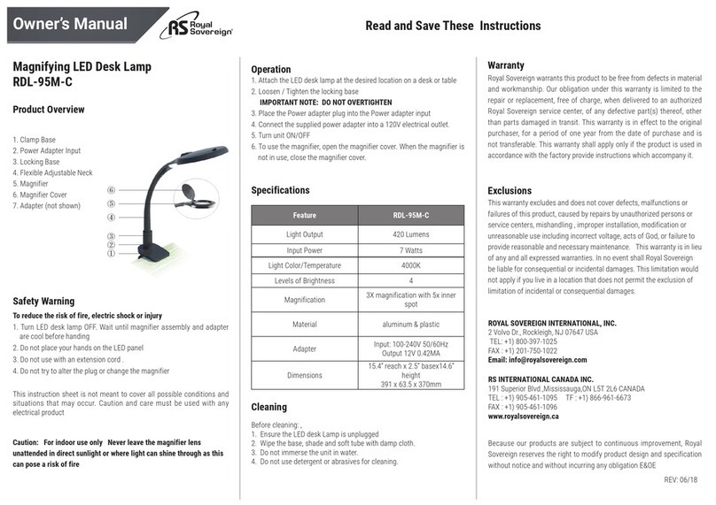 Royal Sovereign RDL-95M-C owner's manual Royal Sovereign RDL-95M-C owner's manual
