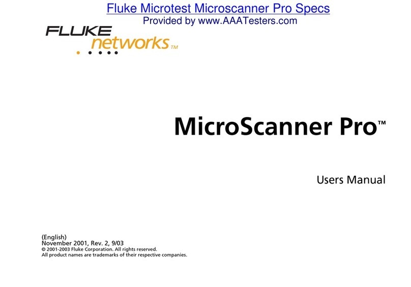 Fluke MicroScanner Pro user manual
