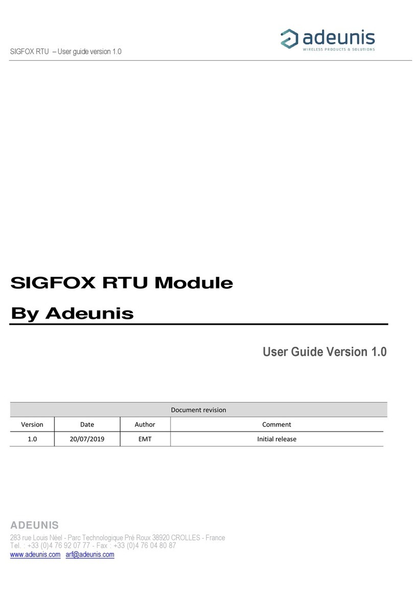 Adeunis RF SIGFOX user guide
