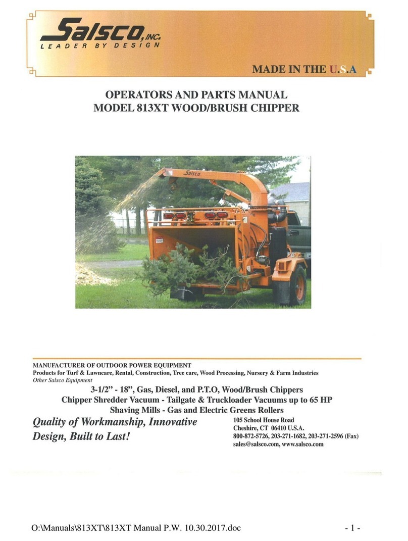 Salsco 813XT Operator and parts manual