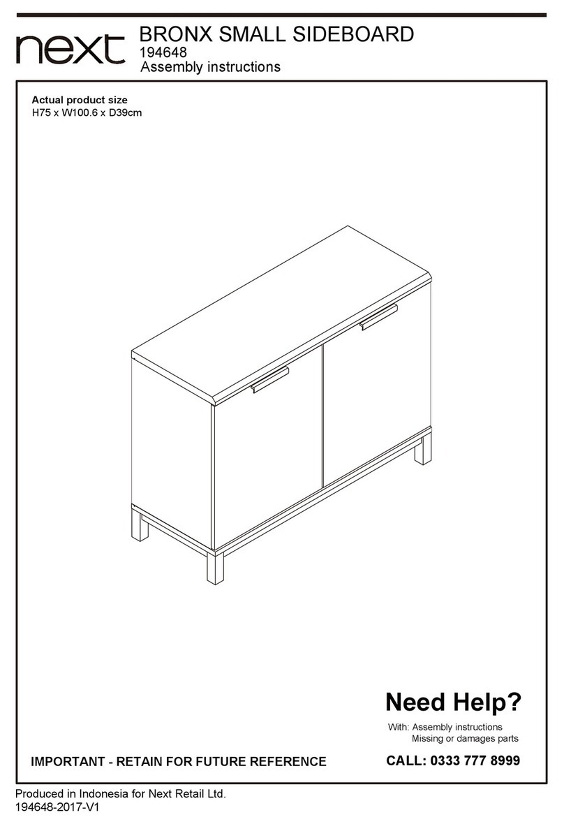 Next BRONX SMALL SIDEBOARD 194648 User manual Next BRONX SMALL SIDEBOARD 194648 User manual