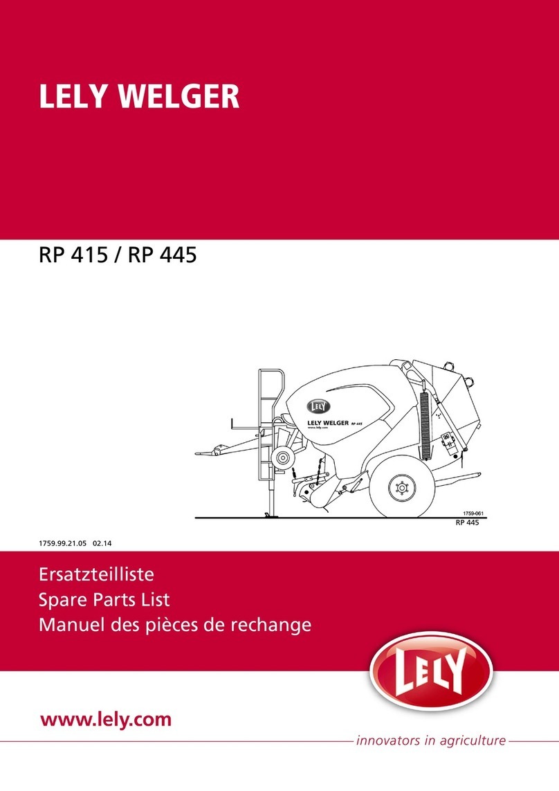 LELY WELGER RP 415 Spare parts list