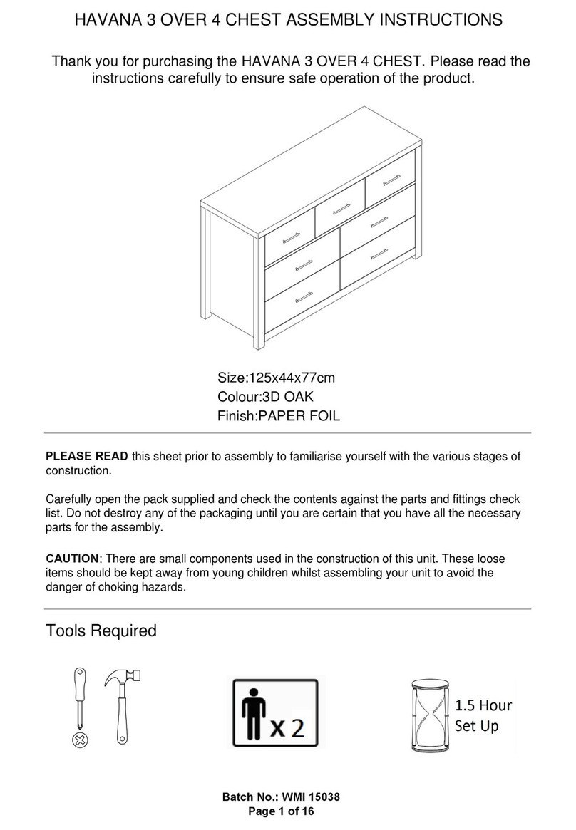 GFW HAVANA 3 OVER 4 CHEST Assembly instructions GFW HAVANA 3 OVER 4 CHEST Assembly instructions