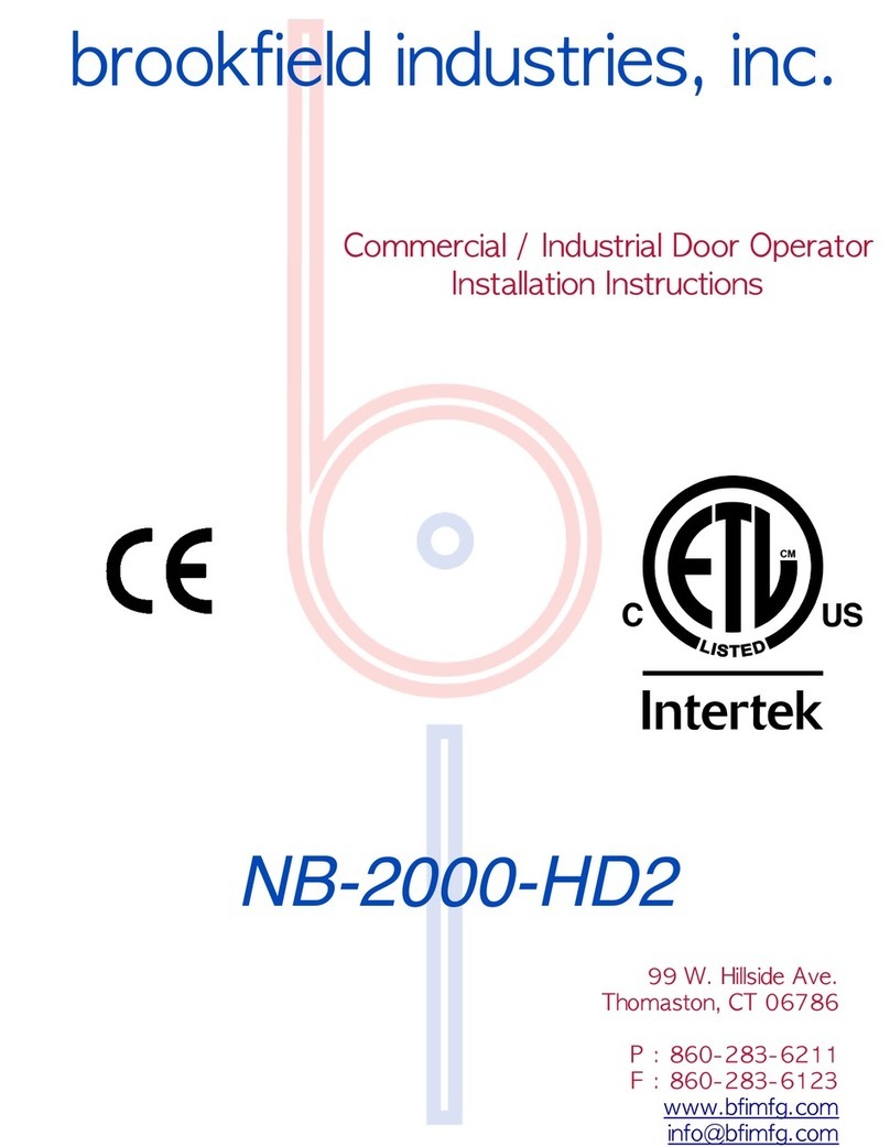 Brookfield Industries NB-2000-HD2 installation instructions