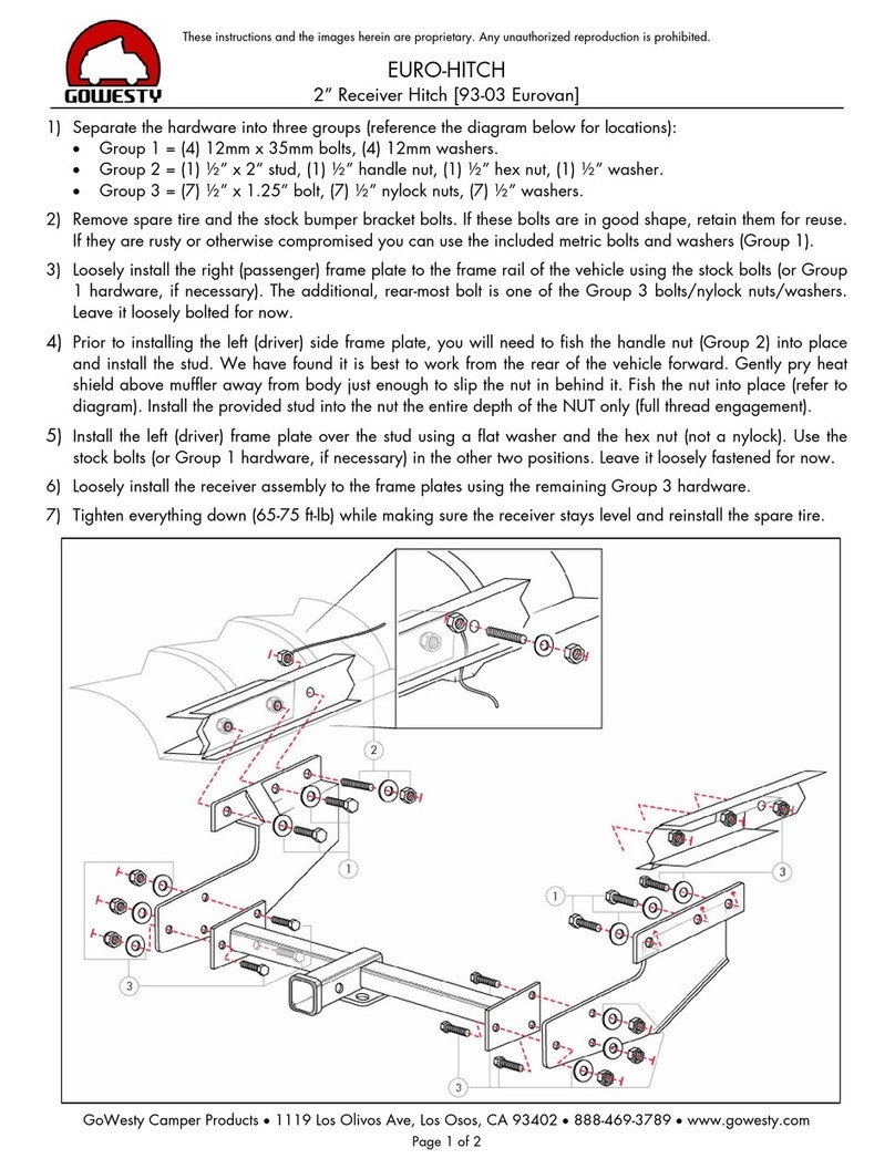 GOWESTY EURO-HITCH quick start guide