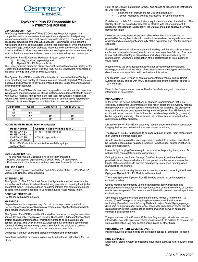 Osprey Medical DyeVer Plus EZ Instructions for use