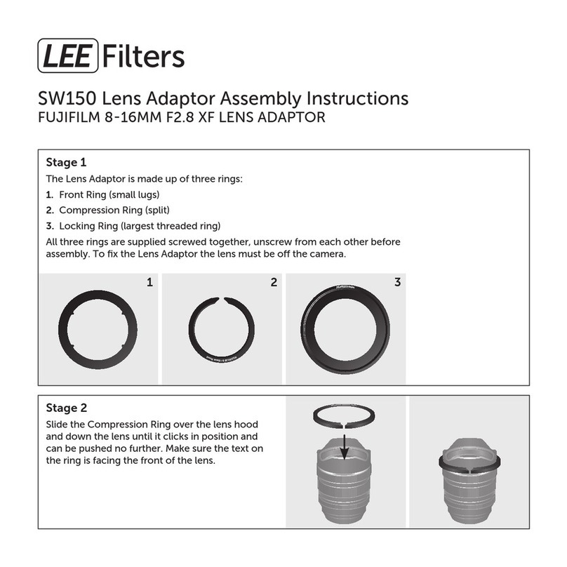 Lee Filters SW150 Assembly instructions