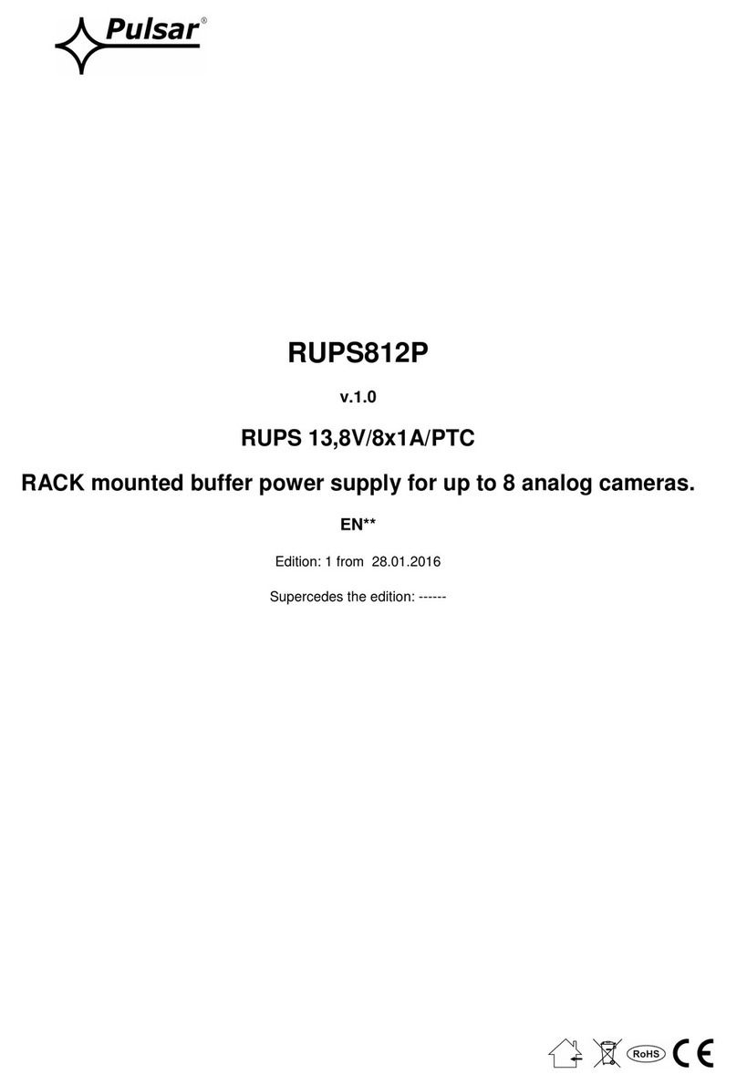 Pulsar RUPS812P quick start guide